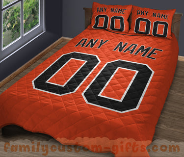 Custom Quilt Sets San Francisco Jersey Personalized Baseball Premium Quilt Bedding for Men Women